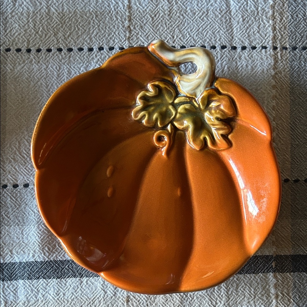 Vintage pumpkin dish